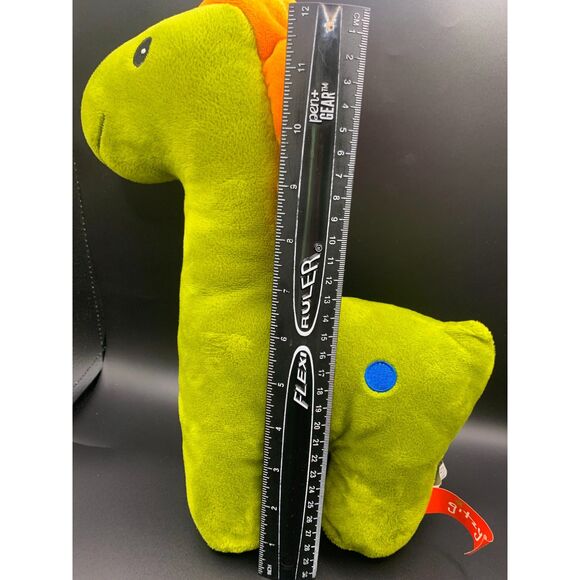 Gitzy Baby Plush Dinosaur Stuffed Animal Cuddle Toy with Rattle Green 2017 14” - Picture 3 of 5